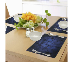 Abstract Atomic Stars Place Mats