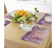 Watercolor Wisteria Blooms Place Mats