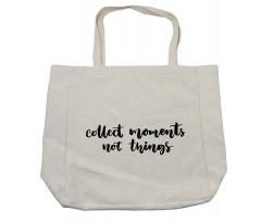 Monochrome Words Simplistic Shopping Bag