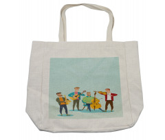 Cartoon Happy Band Concert Shopping Bag