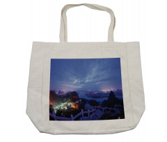 Nighttime Display of City Shopping Bag