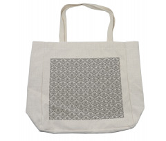 Grotesque Motif Pattern Shopping Bag