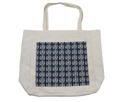 Classic Botanical Motif Shopping Bag