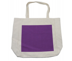 Purple Striped Rounds Shopping Bag