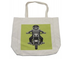 Raccoon Rides Motorcycle Shopping Bag