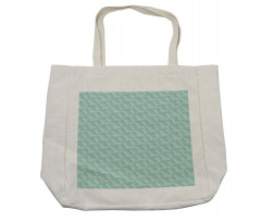 Halftone Rhombus Motif Shopping Bag