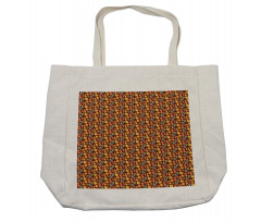 Fall Leaves and Dots Shopping Bag