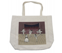 Ballerinas Stage Sketch Shopping Bag