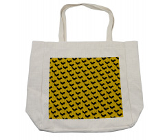 Silhouettes on Polka Dots Shopping Bag