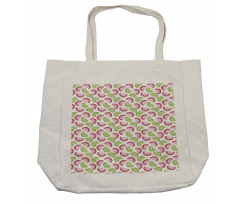 Abstract Kiwi and Watermelon Shopping Bag