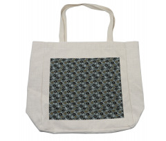 Retro Botanical Elements Shopping Bag