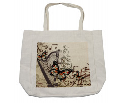 Harp Ornament Butterfly Shopping Bag
