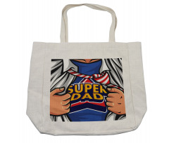 Fun Super Dad T-shirt Shopping Bag