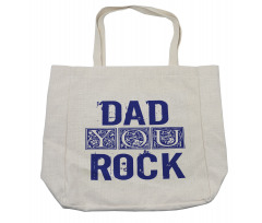 Grungy Dad You Rock Shopping Bag