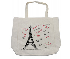 Eiffel Tower Paris Shopping Bag
