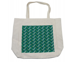 Aloha Summer Leaves Hibiscus Shopping Bag