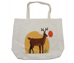 Smiling Antler Meadow Shopping Bag