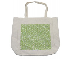 Modern Leaf Pattern Shopping Bag