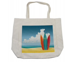 Surfboards on Coast Shopping Bag