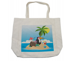 Tropic Funny Cartoon Shopping Bag