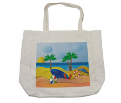 Paper Cut Art Seaside Shopping Bag