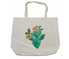 Cactus with Flowers Shopping Bag