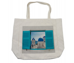 Greece Oia Building Shopping Bag