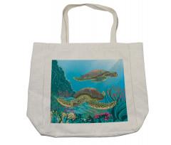 Sealife Turtles Aquatic Shopping Bag