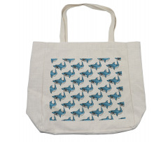 Sea Fierce Wild Shark Shopping Bag
