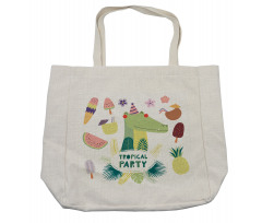 Tropical Party Ice Cream Shopping Bag