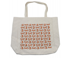 Cartoon Pattern Meat and Animal Shopping Bag