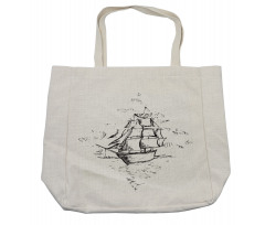 Sailboat Sketch Shopping Bag