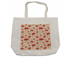 Cartoon Mushrooms Shopping Bag