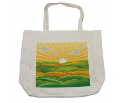 Fields Hills at Dawn Shopping Bag