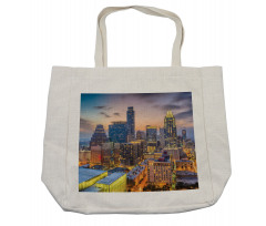 Urban Outdoor Scene at Dusk Shopping Bag