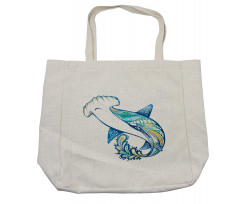 Hammer Head Shark Ocean Shopping Bag