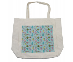 Popsicle Flamingo Pineapple Shopping Bag