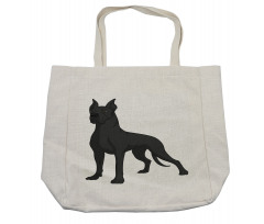 Purebred Dog on Plain Shopping Bag