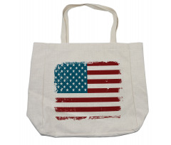 Grungy Old Glory USA Shopping Bag