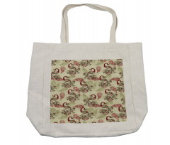 Peacocks and Snowflakes Shopping Bag