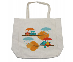 Autumn Cloud Bird Cartoon Shopping Bag