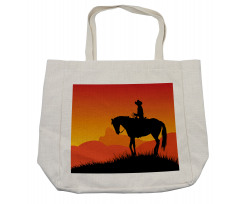 Lonely Cowboy Horseback Shopping Bag