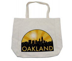 Sunburst Effect Buildings Shopping Bag