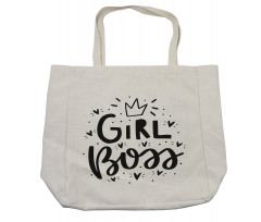 Hearts Crown and Words Shopping Bag