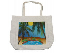 Big Palm Leaves Wild Outdoors Shopping Bag