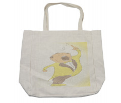 Singing Man Pastel Sketch Shopping Bag