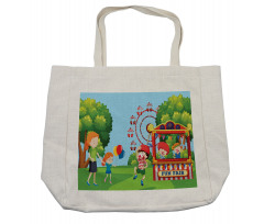 Cheerful Children at Fun Fair Shopping Bag