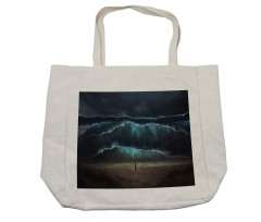 Gothic Wave Alone Woman Shopping Bag