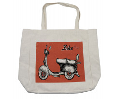 Scooter Bicycle Sign Shopping Bag