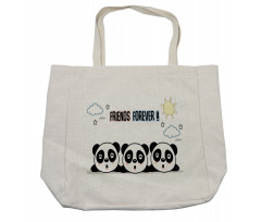 3 Pandas Design Shopping Bag